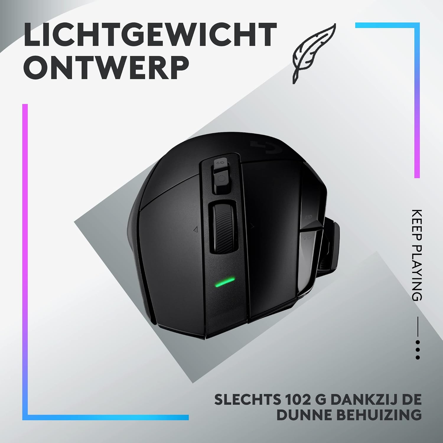 Logitech G502 X Bedrade Gamingmuis - LIGHTFORCE hybride, optisch-mechanische, primaire schakelaars, HERO 25K gaming sensor, voor PC - MacOS/Windows - Zwart