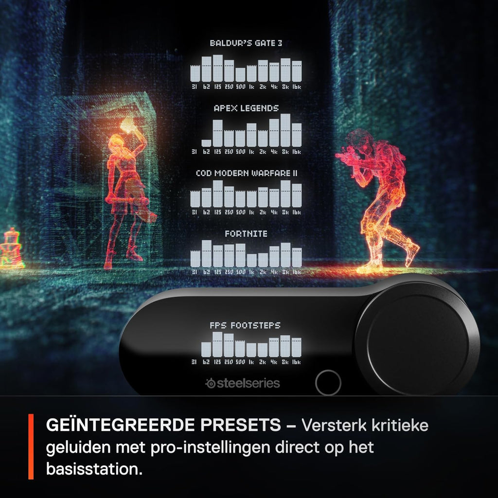 SteelSeries Arctis Nova Pro Wireless gameheadset, aansluiting op meerdere systemen, Neodymiummagneetdrivers, Actieve ruisonderdrukking, Infinity Power System, Xbox Series X|S, Xbox One, Windows 10/11