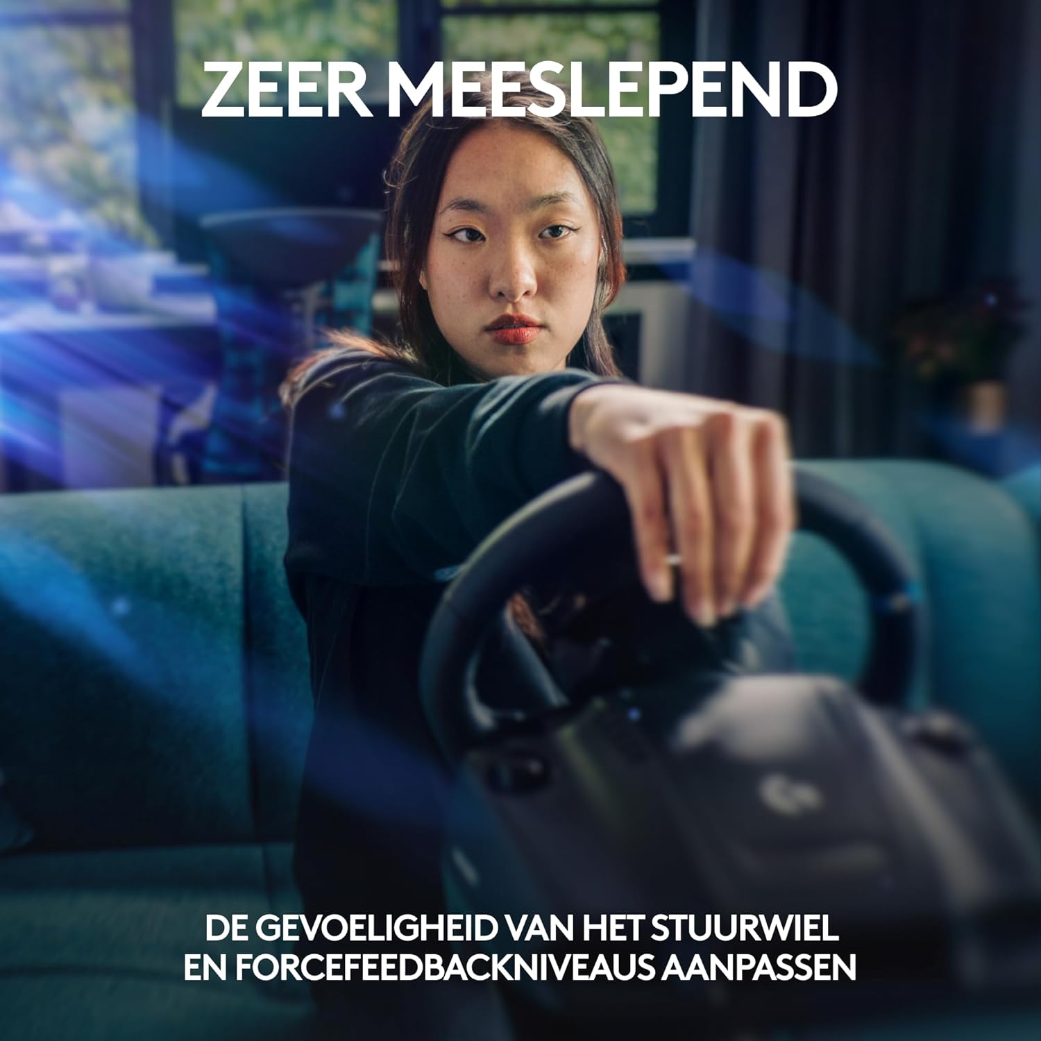 Logitech G G923-racestuur en -pedalen, TRUEFORCE tot een force feedback van 1000 Hz, responsief rijden, startregeling voor dubbele koppeling, stuurhoes van echt, voor PS5, PS4, pc, Mac - Zwart