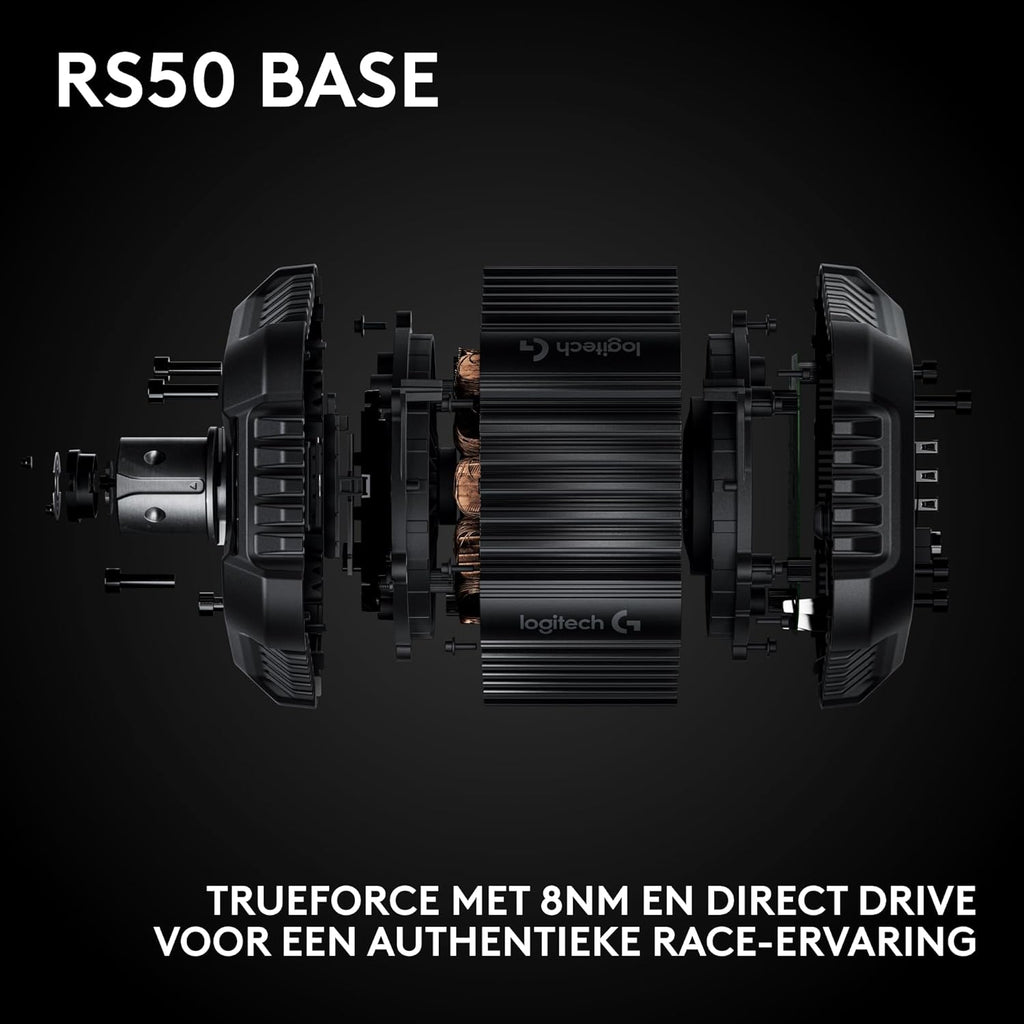 Logitech G G923-racestuur en -pedalen, TRUEFORCE tot een force feedback van 1000 Hz, responsief rijden, startregeling voor dubbele koppeling, stuurhoes van echt, voor PS5, PS4, pc, Mac - Zwart