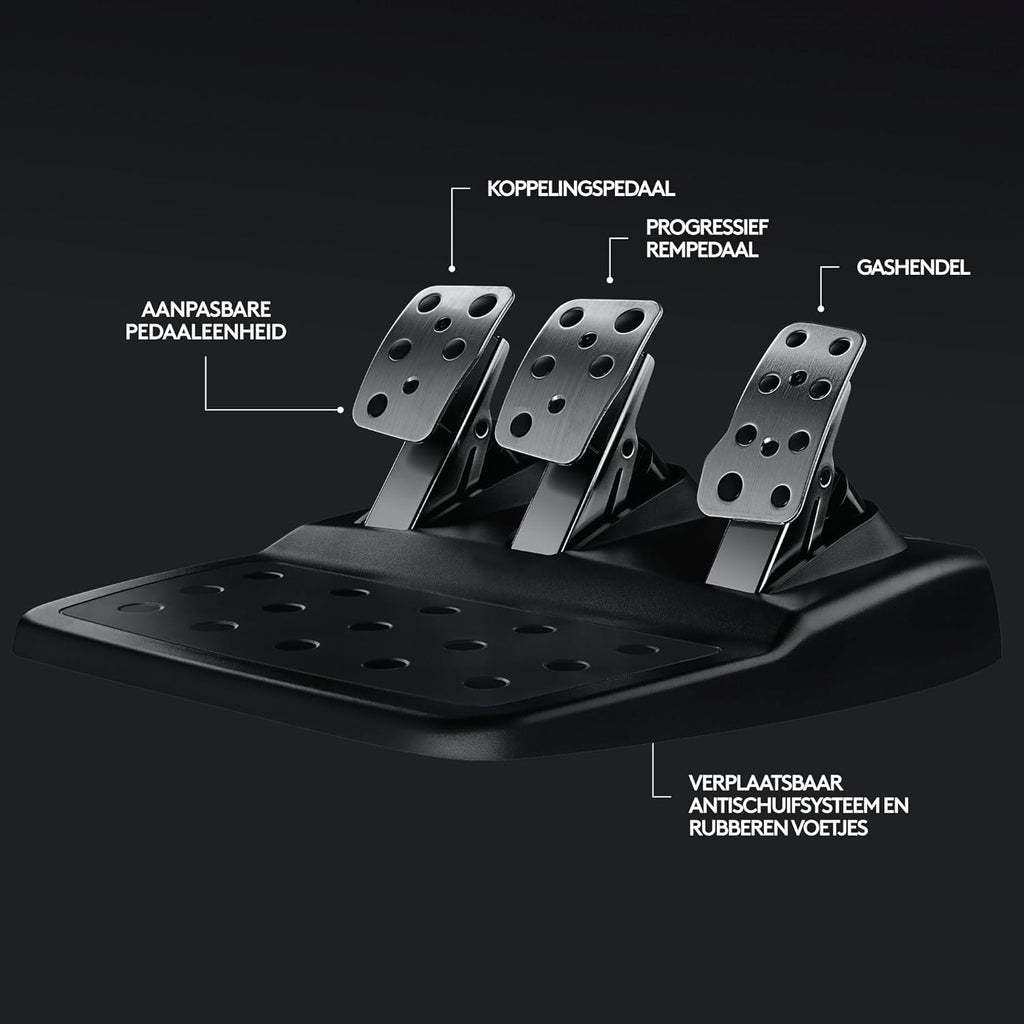 Logitech G G29 SE Driving Force-racestuur en -pedalen, forcefeedback, echt leer + Logitech G Driving Force-versnellingspook - Voor PS5, PS4 en pc, Mac - Black