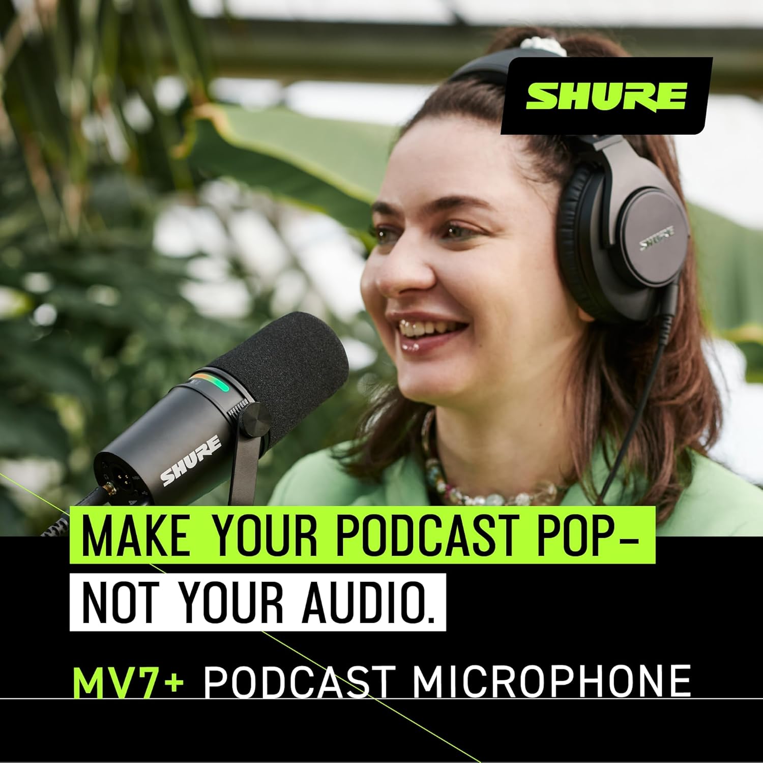 Shure MV7i Slimme Podcast Microfoon + Ingebouwde Audio Interface