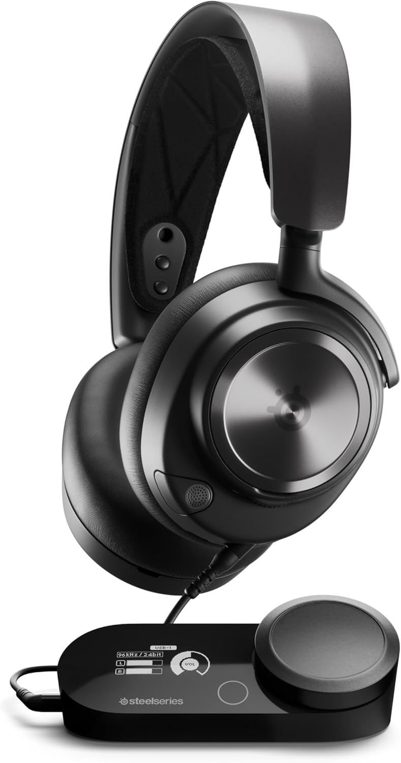 SteelSeries Arctis Nova Pro Wireless gameheadset, aansluiting op meerdere systemen, Neodymiummagneetdrivers, Actieve ruisonderdrukking, Infinity Power System, Xbox Series X|S, Xbox One, Windows 10/11