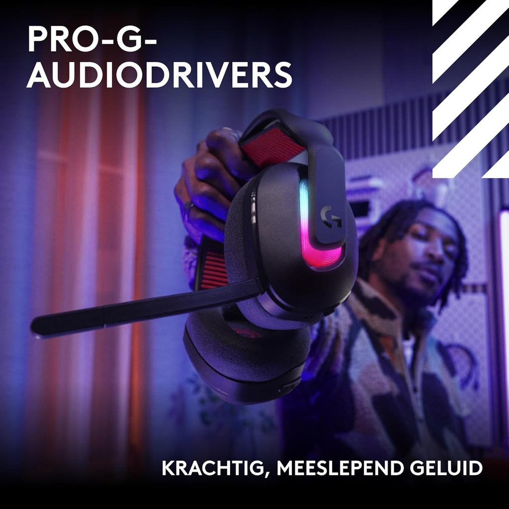 Logitech G Astro A50 X LIGHTSPEED trådlöst spelheadset + batteriladdare, PRO-G GRAPHENE, PLAYSYNC för Xbox Series X|S + PS5 + PC/Mac, Nintendo Switch 2, Bluetooth, HDMI 2.1 Passthru - Vit