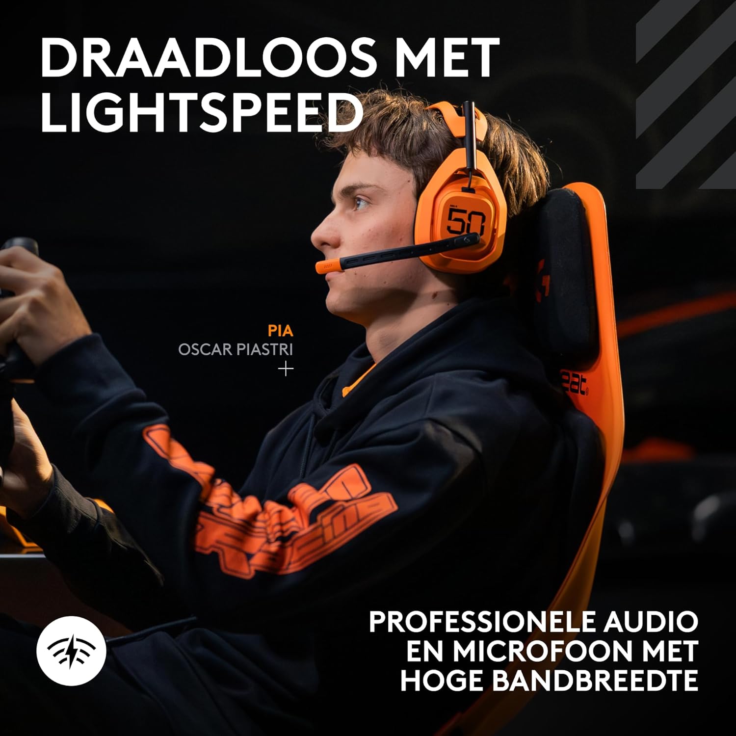 Logitech G Astro A50 X LIGHTSPEED trådlöst spelheadset + batteriladdare, PRO-G GRAPHENE, PLAYSYNC för Xbox Series X|S + PS5 + PC/Mac, Nintendo Switch 2, Bluetooth, HDMI 2.1 Passthru - Vit