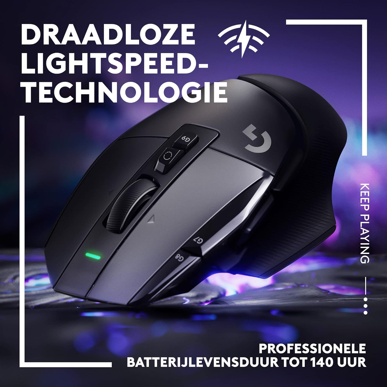 Logitech G502 X Bedrade Gamingmuis - LIGHTFORCE hybride, optisch-mechanische, primaire schakelaars, HERO 25K gaming sensor, voor PC - MacOS/Windows - Zwart