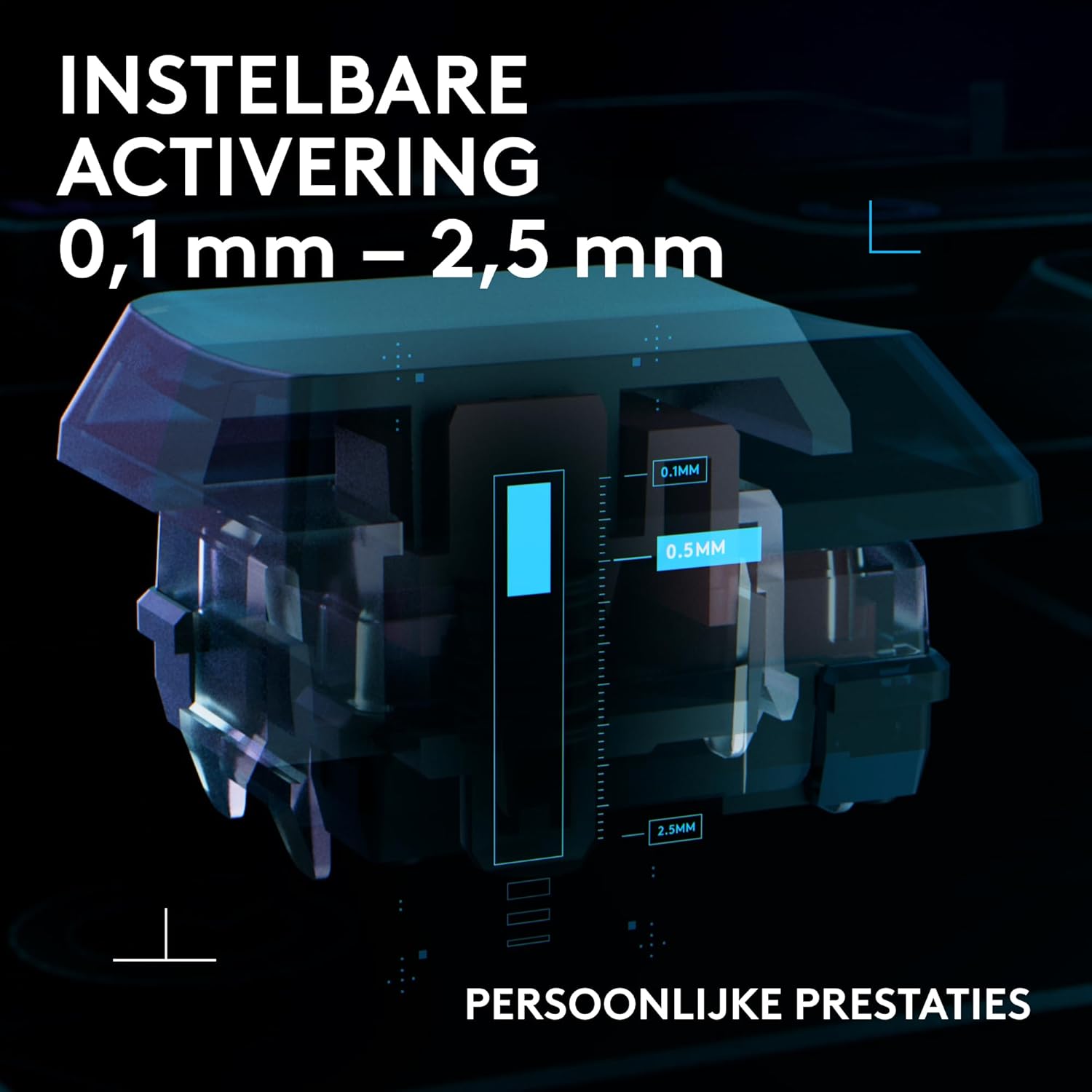 Logitech G G515 LIGHTSPEED TKL Laag profiel draadloos gamingtoetsenbord, LIGHTSYNC RGB, Thin Tenkeyless-ontwerp, PBT toetskappen, tactiele mechanische schakelaars, US International QWERTY - Zwart