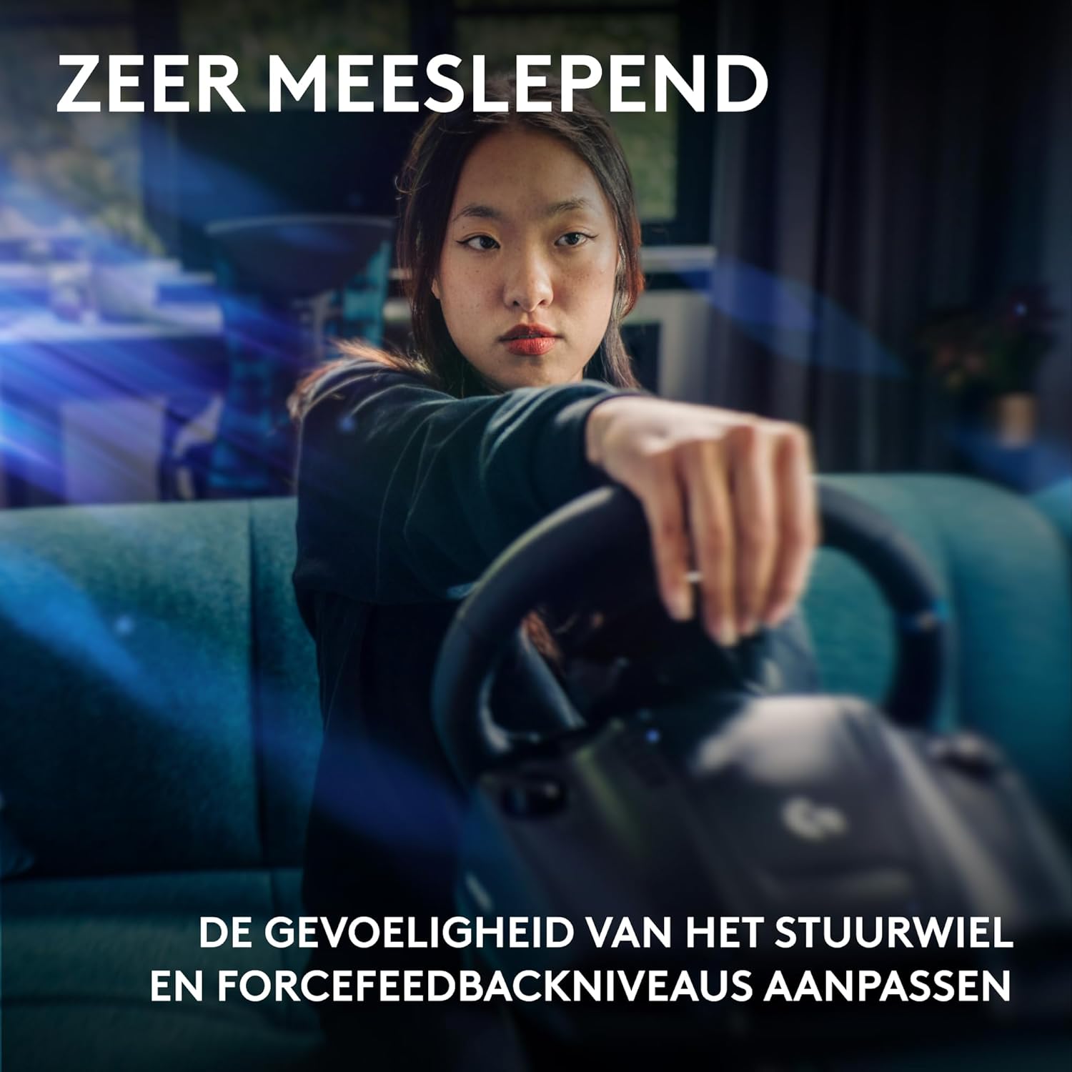 Logitech G G923-racestuur en -pedalen, TRUEFORCE tot een force feedback van 1000 Hz, responsief rijden, startregeling voor dubbele koppeling, stuurhoes van echt, voor PS5, PS4, pc, Mac - Zwart