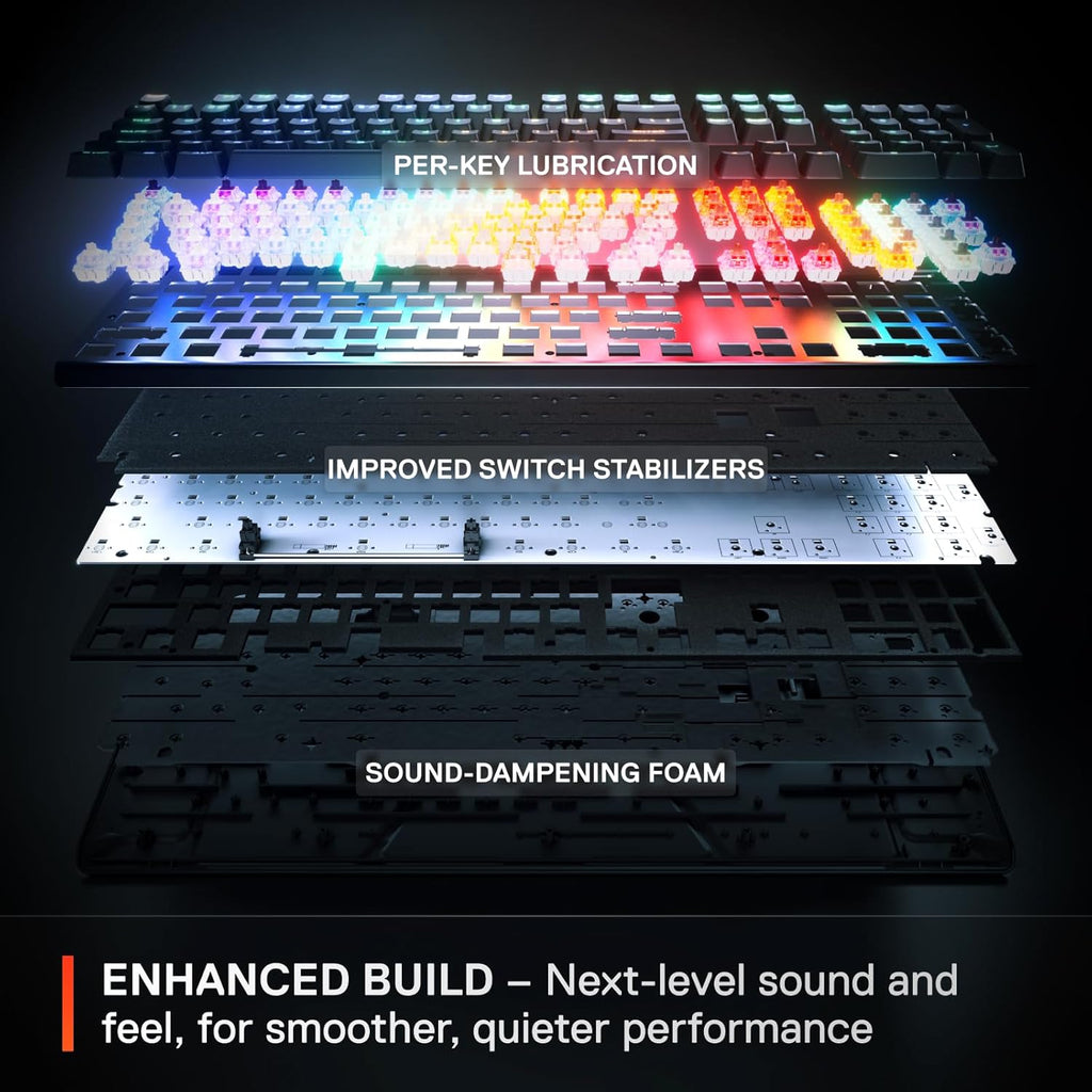 SteelSeries Apex Pro Gen 3 - HyperMagnetic Gaming Keyboard - OmniPoint 3.0 schakelaars - Verstelbare activering - Rapid Trigger - Rapid Tap/SOCD - OLED - RGB - PBT-keycaps - USB-C - FR Layout AZERTY