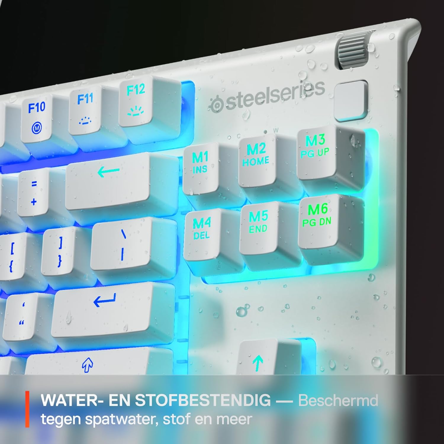 SteelSeries Apex 3 TKL - RGB-gamingtoetsenbord - Compact TKL-toetsenbord voor e-sports - 8-zone RGB-verlichting - Engels QWERTY Layout