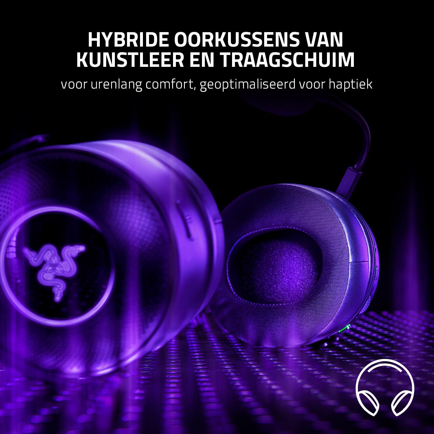 Razer Kraken V4 - Draadloze Gaming Headset (3 Modes Connectiviteit, TriForce 40mm Drivers, 9-Zone RGB Earcup Verlichting, Mix & Volume aanpassingen, THX Spatial Audio) Zwart