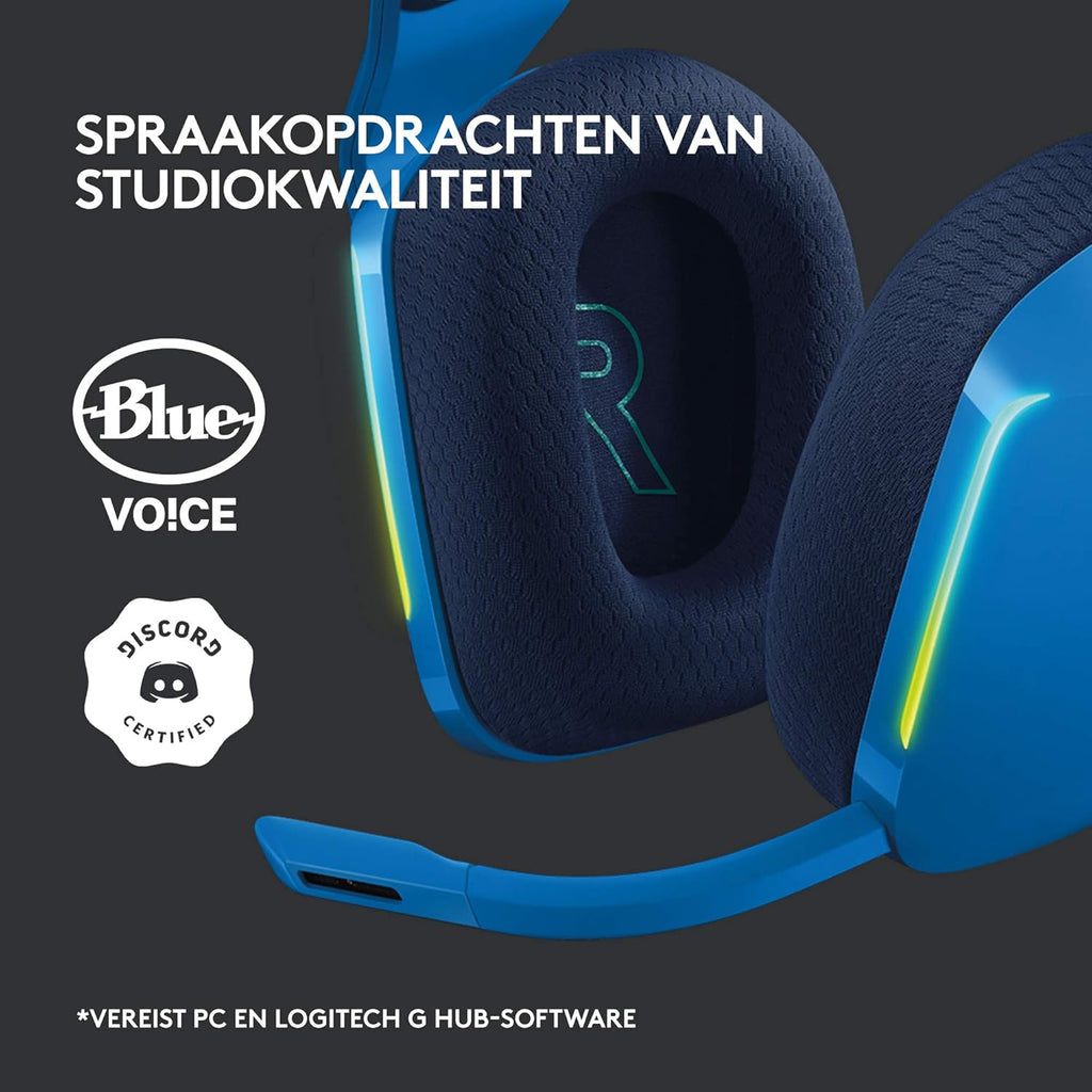 Logitech G522 LIGHTSPEED draadloze gaming headset, LIGHTSYNC RGB, microfoon en geavanceerde gesynchroniseerde audio, drievoudige connectiviteit - LIGHTSPEED, Bluetooth, USB-A naar USB-C voor pc -Zwart