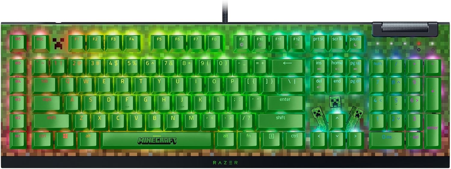 Razer BlackWidow V4 - Mechanisch gaming toetsenbord met Chroma RGB (Mechanische Razer gele schakelaars, 6 speciale macro toetsen, Doubleshot ABS keycaps) QWERTY US Layout | Zwart