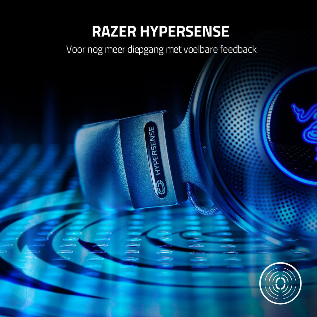 Razer Kraken V4 - Draadloze Gaming Headset (3 Modes Connectiviteit, TriForce 40mm Drivers, 9-Zone RGB Earcup Verlichting, Mix & Volume aanpassingen, THX Spatial Audio) Zwart