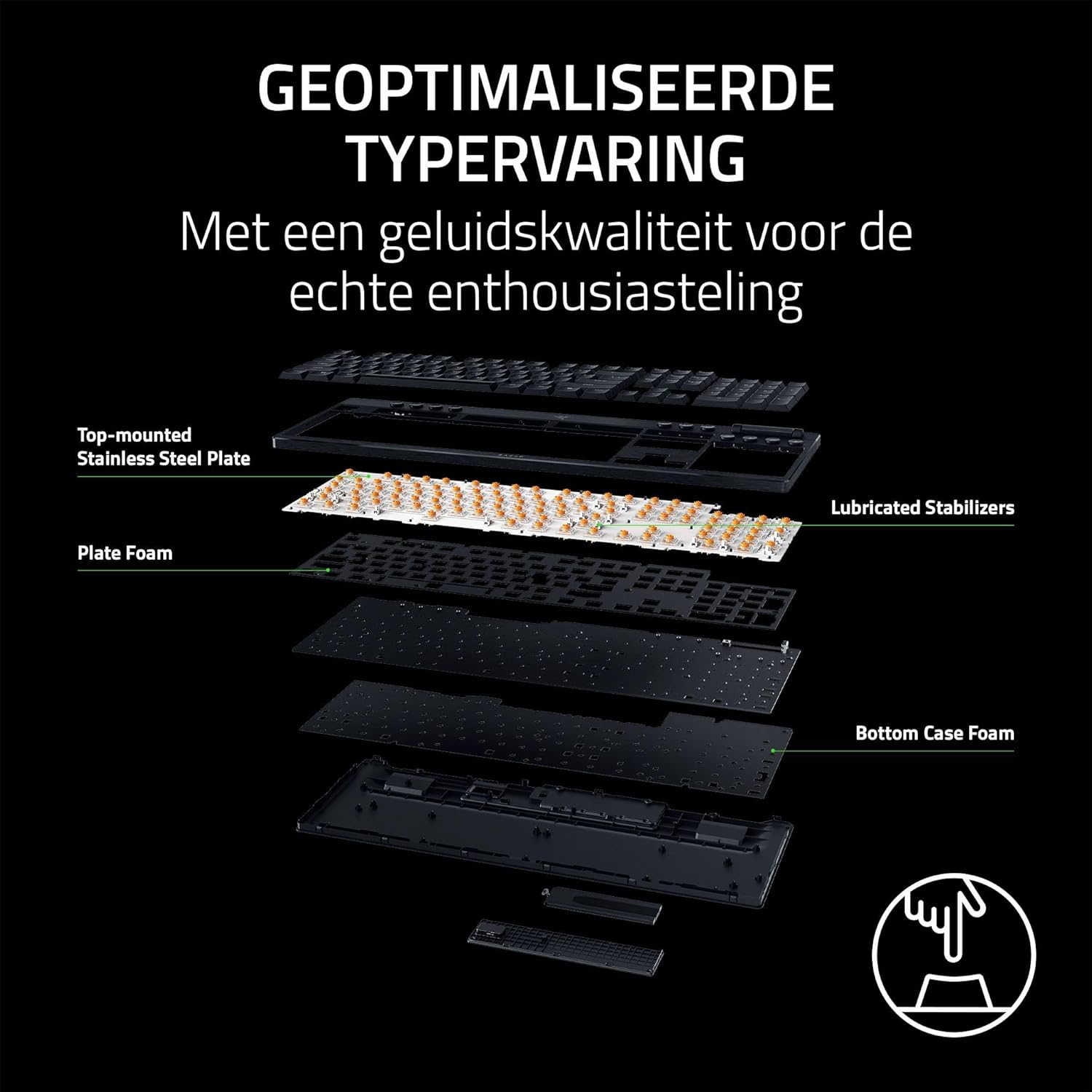 Razer BlackWidow V4 - Mechanisch gaming toetsenbord met Chroma RGB (Mechanische Razer gele schakelaars, 6 speciale macro toetsen, Doubleshot ABS keycaps) QWERTY US Layout | Zwart