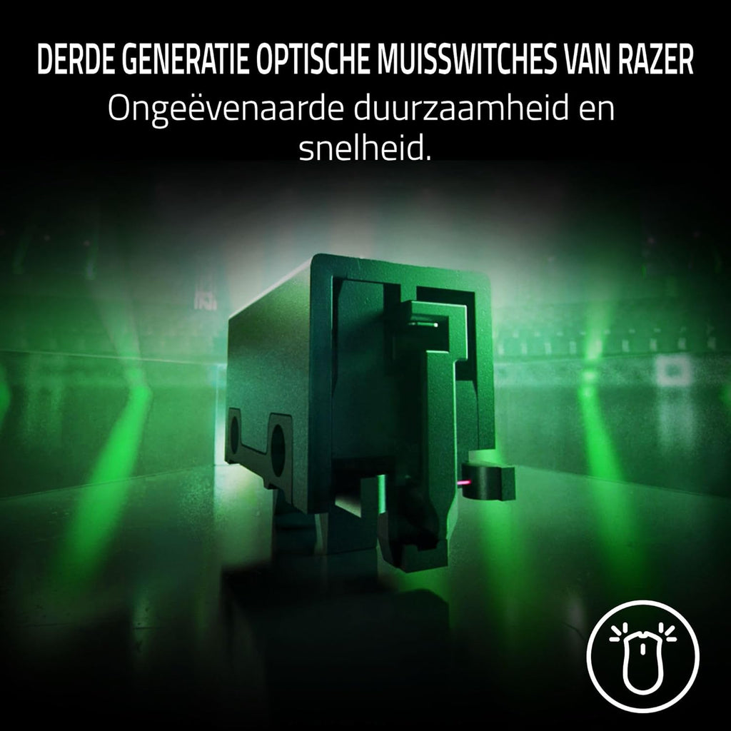 Razer Viper V3 Pro - Ultralichte draadloze Esports Gaming-muis (8K Hz HyperPolling, lichtgewicht van 54 gram, Focus Pro Sensor 35K DPI, draadloze HyperSpeed, batterijlevensduur van 95 uur) Zwart