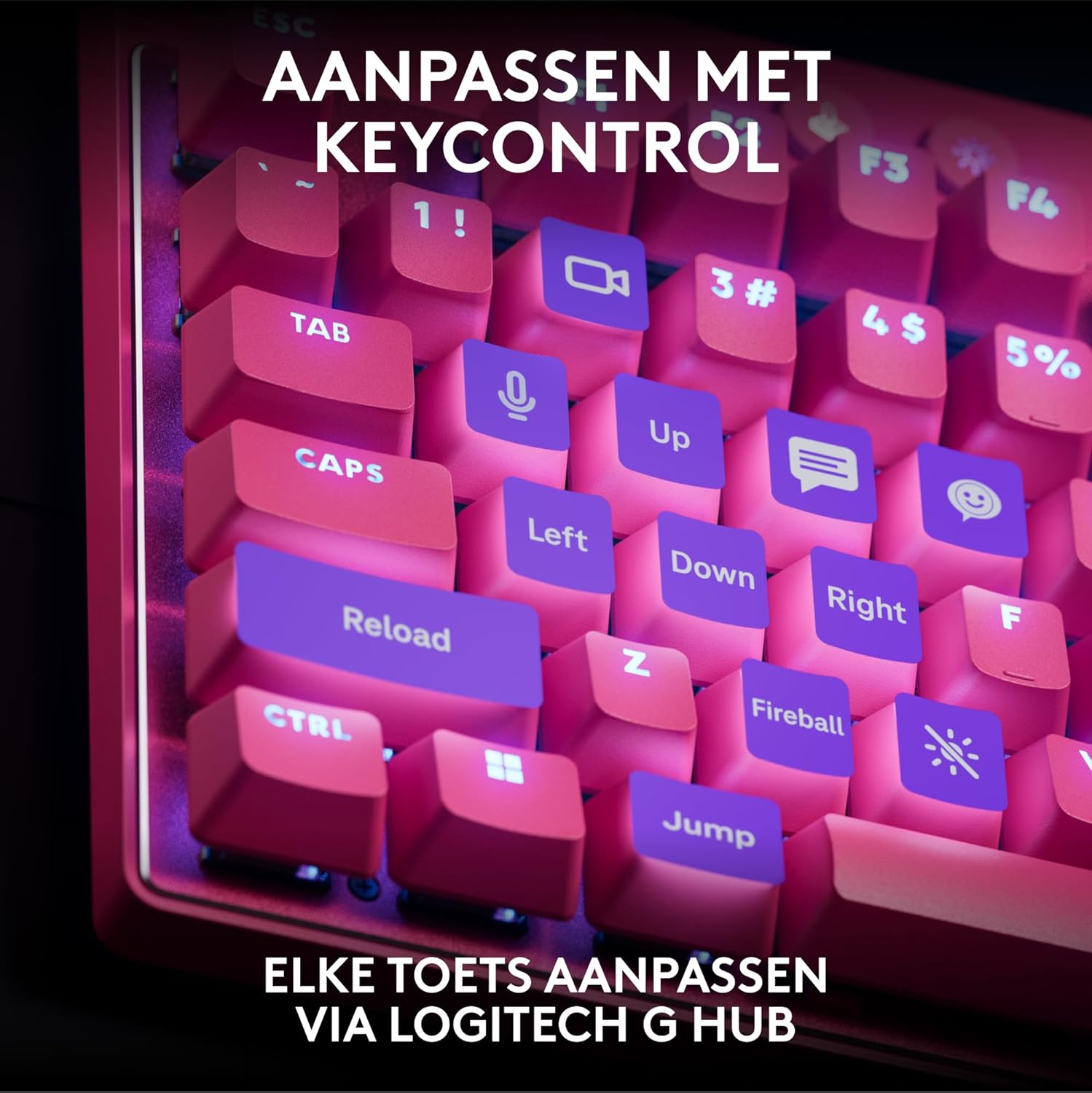 Logitech G PRO Mechanisch gamingtoetsenbord, uiterst draagbaar ontwerp zonder numpad, afneembare micro-USB-kabel, verlichte toetsen met LIGHTSYNC RGB met 16,8M kleuren, QWERTY US INTL, PC/Mac - Zwart