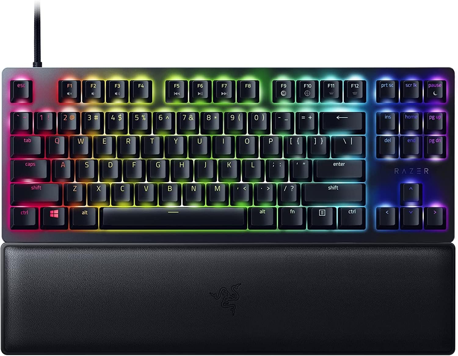 Razer Huntsman Mini (Rode Schakelaar) - Compact 60% gaming toetsenbord (Lineaire Optische Schakelaars, Doubleshot PBT toetskappen, Afneembare USB-C kabel) QWERTY US layout | Zwart