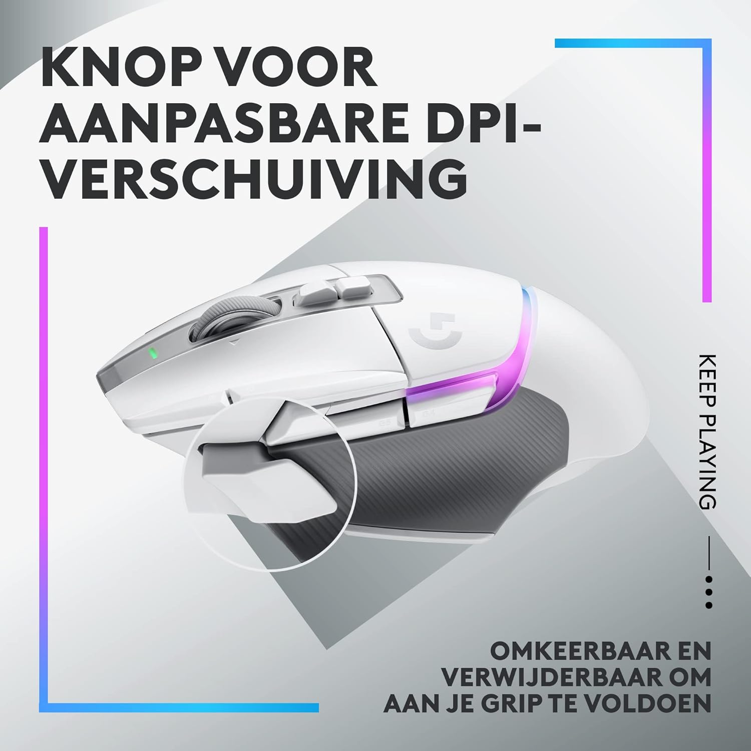 Logitech G502 X Bedrade Gamingmuis - LIGHTFORCE hybride, optisch-mechanische, primaire schakelaars, HERO 25K gaming sensor, voor PC - MacOS/Windows - Zwart