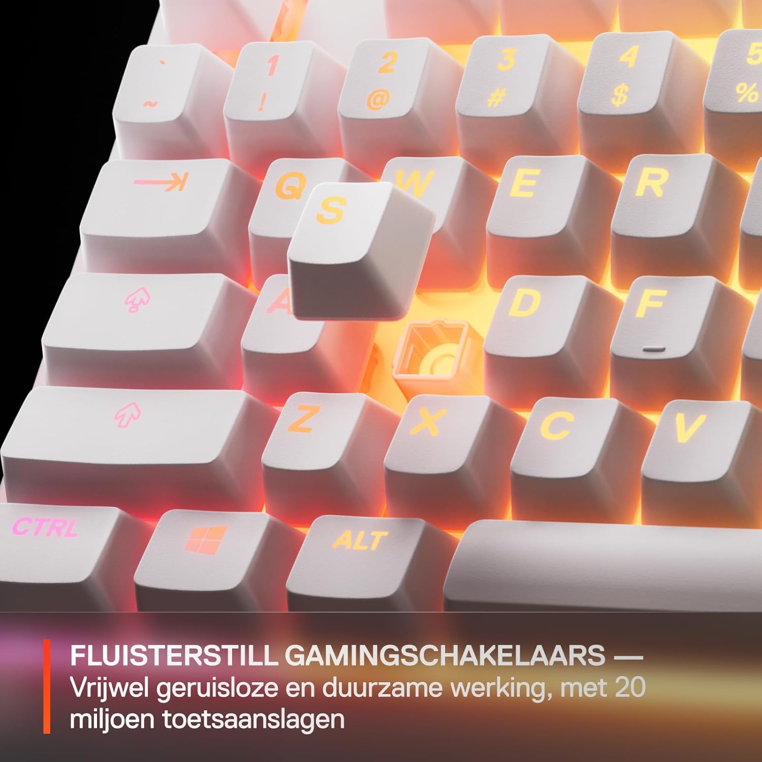 SteelSeries Apex 3 TKL - RGB-gamingtoetsenbord - Compact TKL-toetsenbord voor e-sports - 8-zone RGB-verlichting - Engels QWERTY Layout