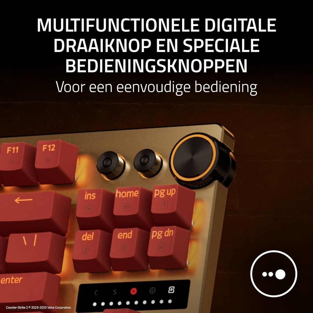 Razer Huntsman V3 Pro Tenkeyless Counter-Strike 2 Dragon Lore - Analogue optical TKL e-sports PC keyboard without numeric keypad - Snap Tap - Rapid Trigger - QWERTY US layout | Dragon Lore