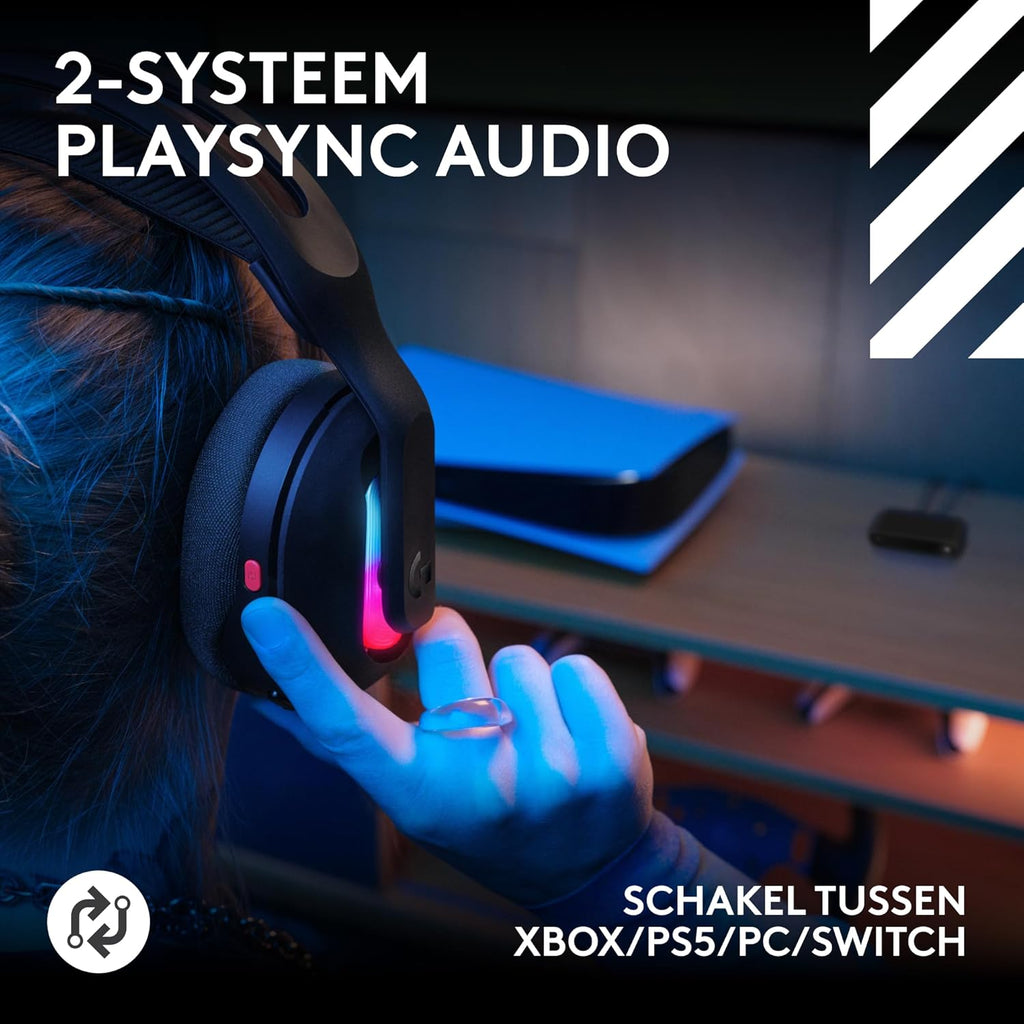 Logitech G Astro A50 X LIGHTSPEED trådlöst spelheadset + batteriladdare, PRO-G GRAPHENE, PLAYSYNC för Xbox Series X|S + PS5 + PC/Mac, Nintendo Switch 2, Bluetooth, HDMI 2.1 Passthru - Vit