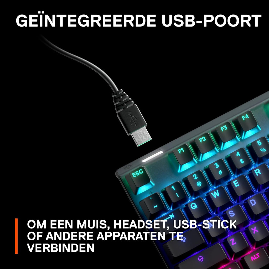 SteelSeries Apex Pro Mini Gen 3 OmniPoint 3.0 HyperMagnetic-schakelaars - Verstelbare activering - Rapid Trigger - Presets voor games - Protection Mode - Rapid Tap/SOCD - RGB - PBT-keycaps - UK QWERTY