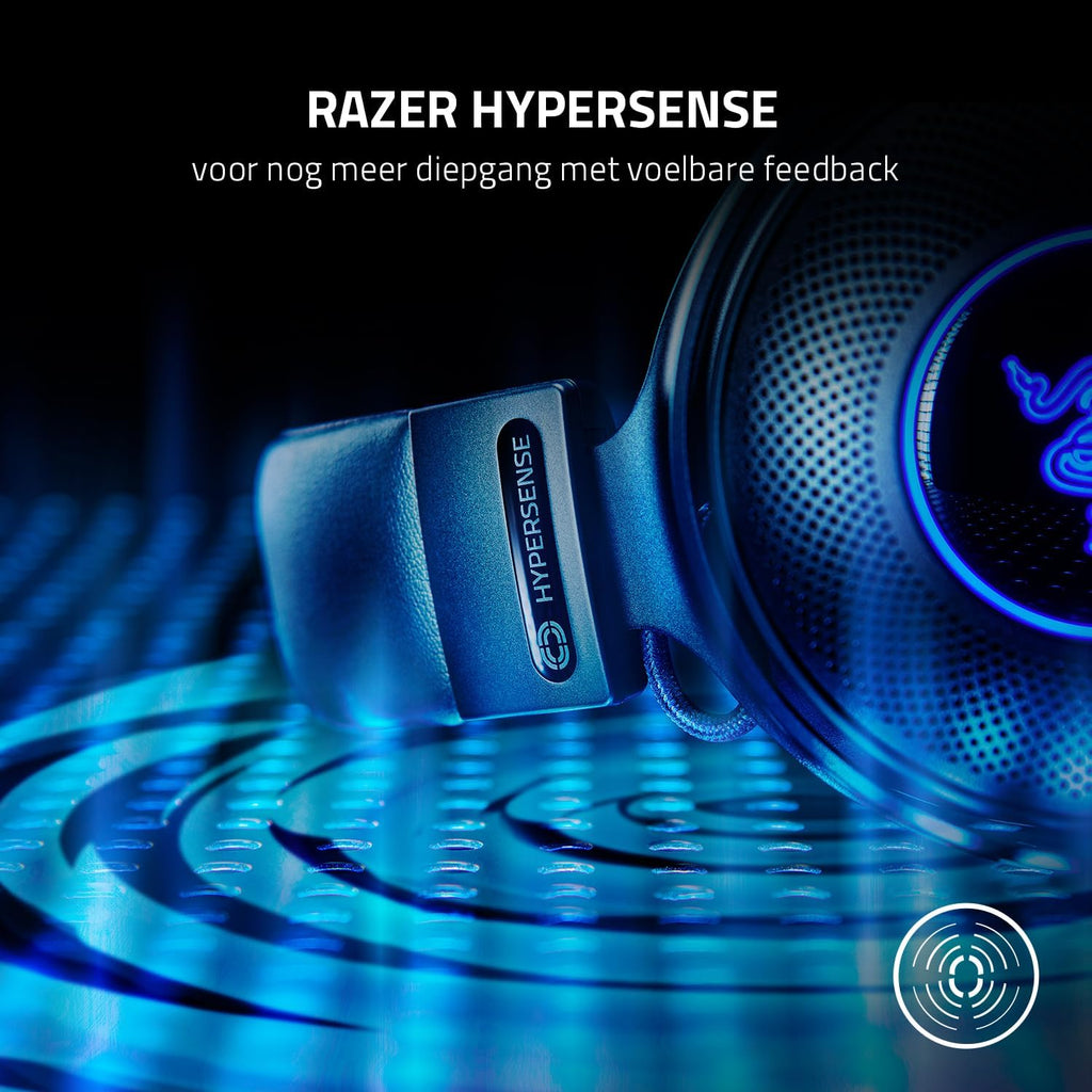 Razer Kraken V4 - Draadloze Gaming Headset (3 Modes Connectiviteit, TriForce 40mm Drivers, 9-Zone RGB Earcup Verlichting, Mix & Volume aanpassingen, THX Spatial Audio) Zwart