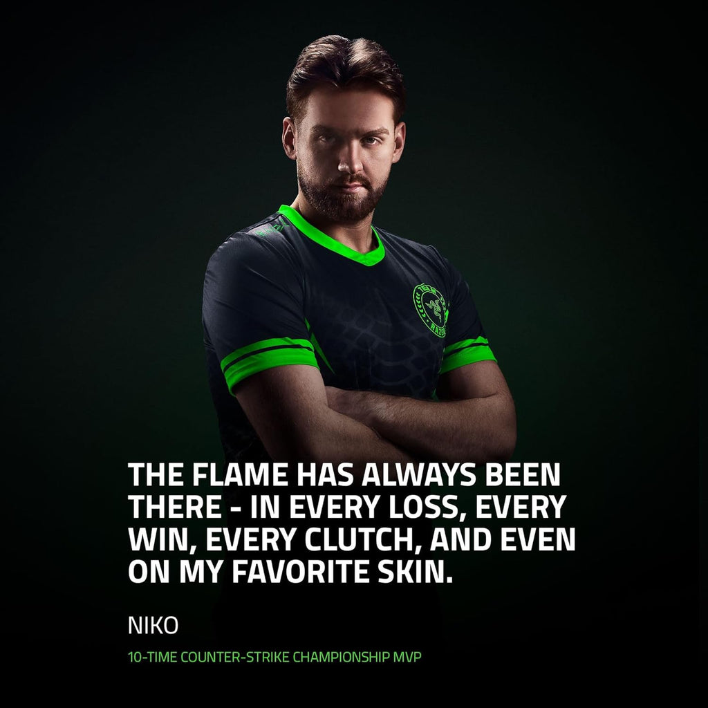 Razer DeathAdder V4 Pro NiKo Edition - Ultralichtgewicht draadloze Ergonomische Esports Muis - 57 g - 2,4 GHz Hyperspeed - Focus Pro 45K Sensor - 8K Hz Polling - Optische Schakelaars - PC/Mac | NiKo