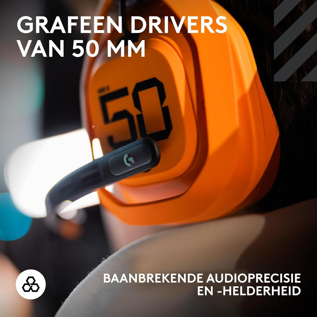 Logitech G Astro A50 X LIGHTSPEED trådlöst spelheadset + batteriladdare, PRO-G GRAPHENE, PLAYSYNC för Xbox Series X|S + PS5 + PC/Mac, Nintendo Switch 2, Bluetooth, HDMI 2.1 Passthru - Vit