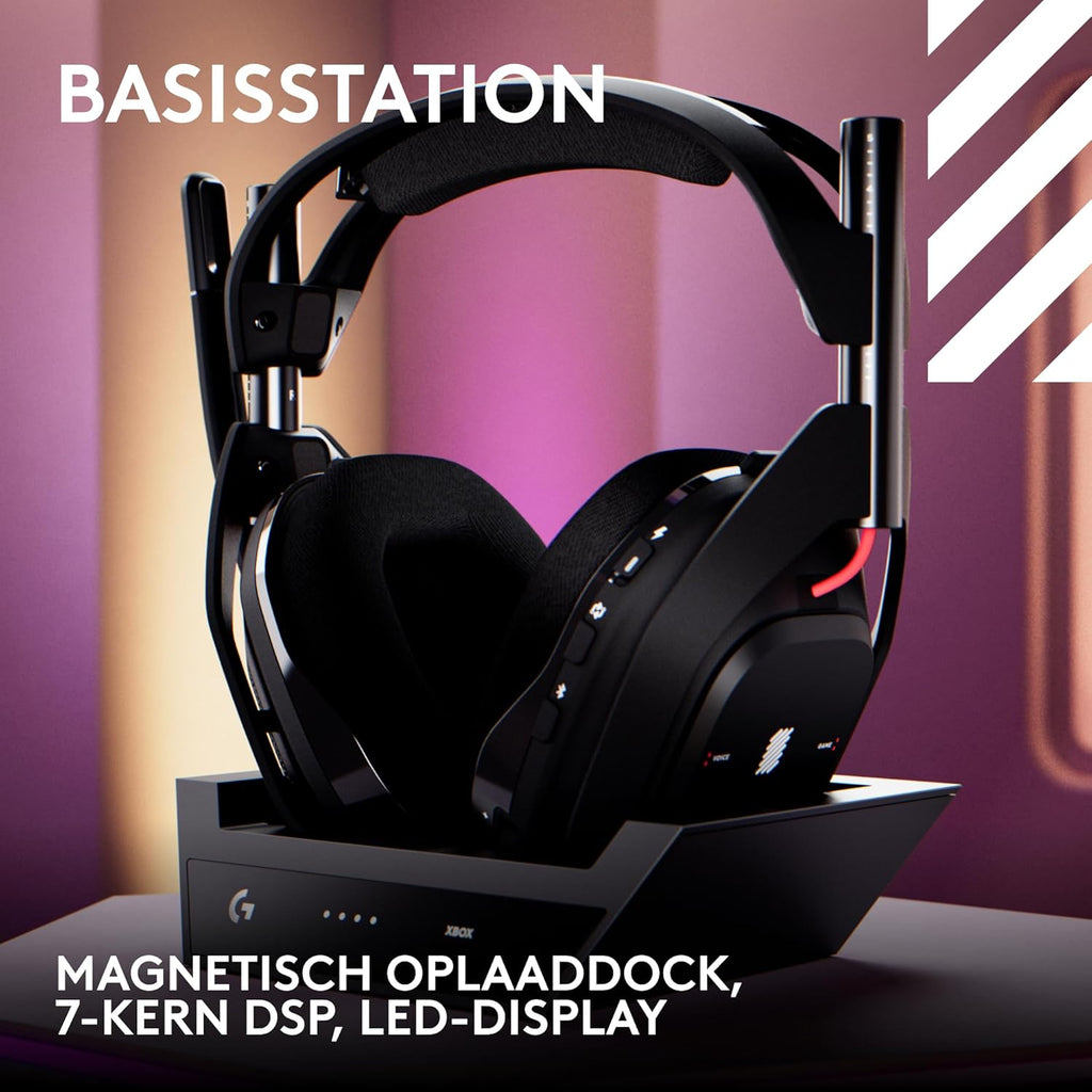 Logitech G Astro A50 X LIGHTSPEED trådlöst spelheadset + batteriladdare, PRO-G GRAPHENE, PLAYSYNC för Xbox Series X|S + PS5 + PC/Mac, Nintendo Switch 2, Bluetooth, HDMI 2.1 Passthru - Vit