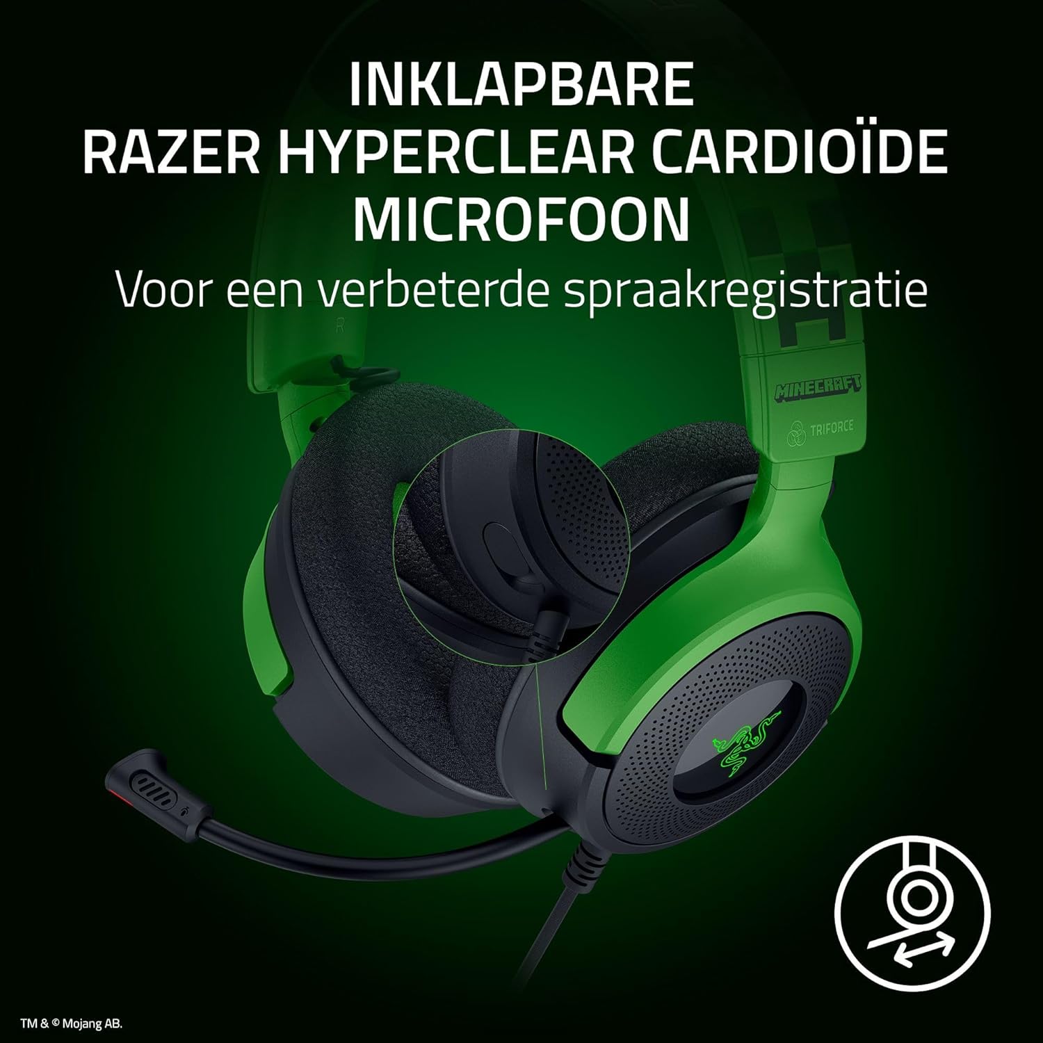 Razer Kraken V4 - Draadloze Gaming Headset (3 Modes Connectiviteit, TriForce 40mm Drivers, 9-Zone RGB Earcup Verlichting, Mix & Volume aanpassingen, THX Spatial Audio) Zwart