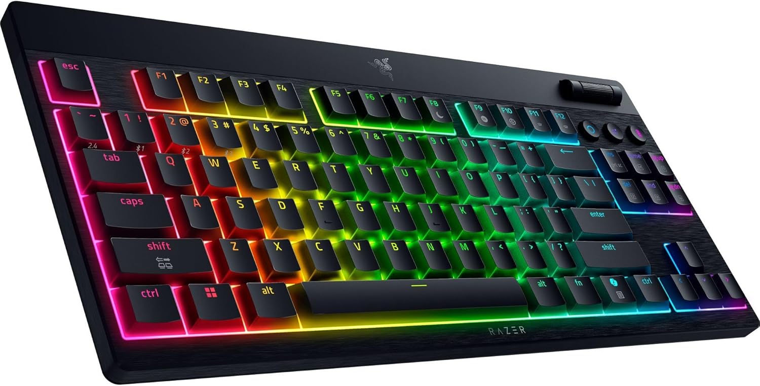 Razer BlackWidow V4 - Mechanisch gaming toetsenbord met Chroma RGB (Mechanische Razer gele schakelaars, 6 speciale macro toetsen, Doubleshot ABS keycaps) QWERTY US Layout | Zwart