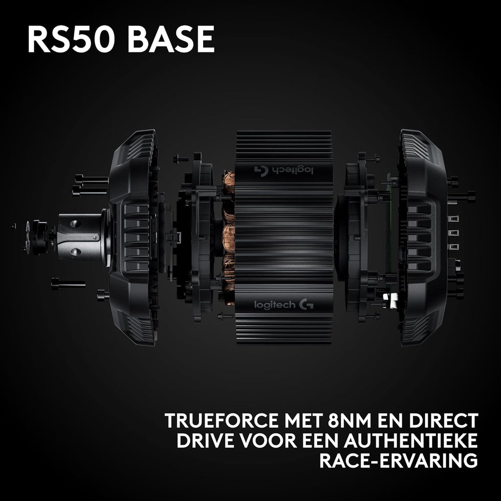 Logitech G G923-racestuur en -pedalen, TRUEFORCE tot een force feedback van 1000 Hz, responsief rijden, startregeling voor dubbele koppeling, stuurhoes van echt, voor PS5, PS4, pc, Mac - Zwart