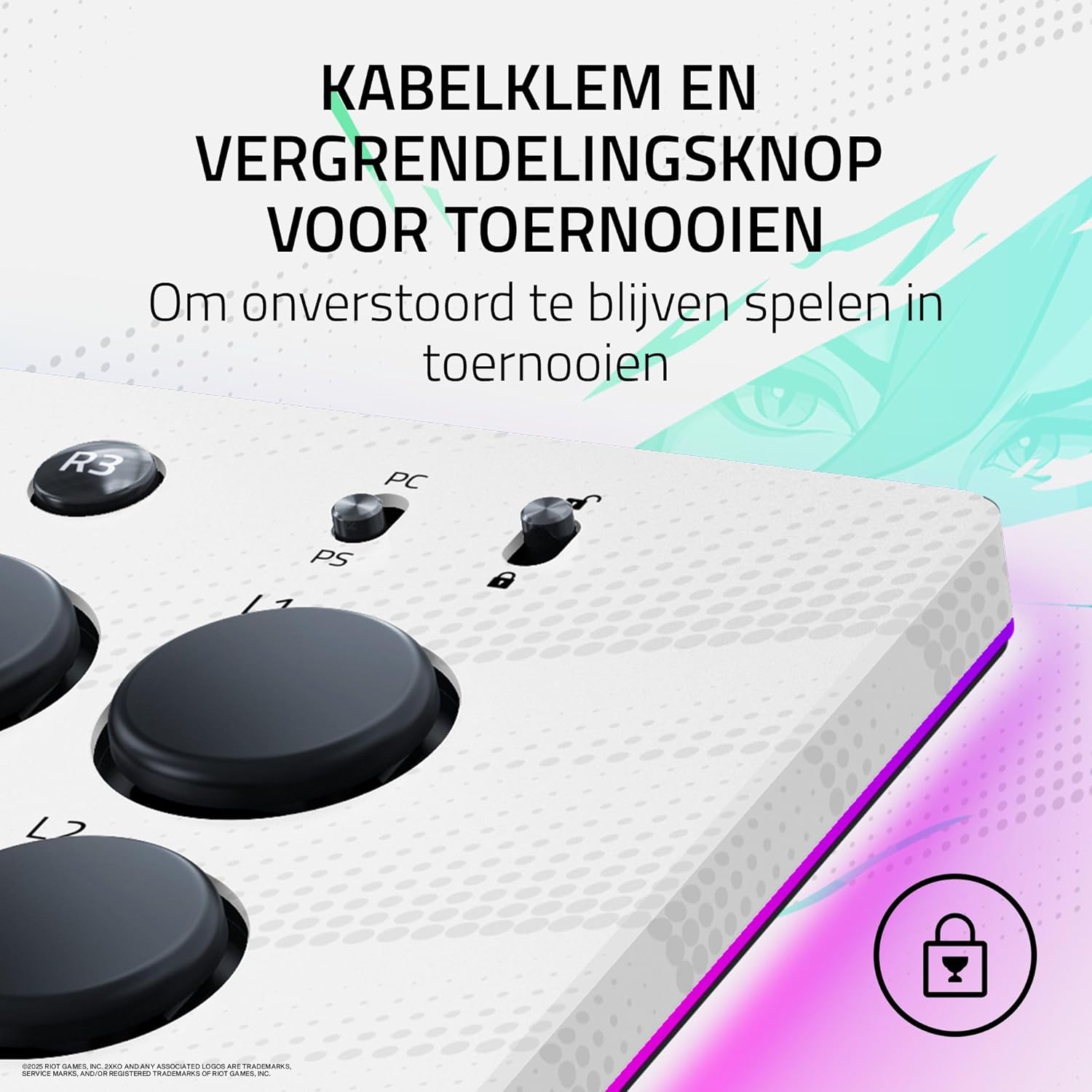 Razer Kitsune - Optische arcadecontroller met knoppen voor PS5 en pc (Nauwkeurige knopindeling met vier bewegingsrichtingen, Lage lineaire optische switches van Razer, Dun en draagbaar ontwerp) Zwart