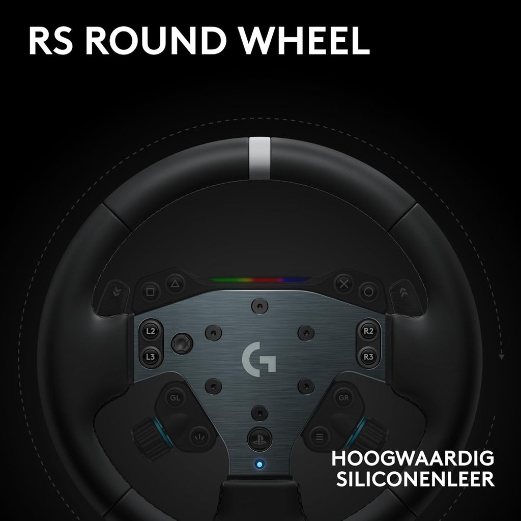 Logitech G G923-racestuur en -pedalen, TRUEFORCE tot een force feedback van 1000 Hz, responsief rijden, startregeling voor dubbele koppeling, stuurhoes van echt, voor PS5, PS4, pc, Mac - Zwart