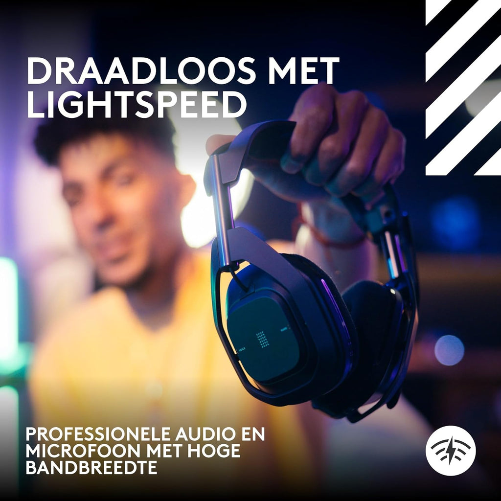 Logitech G Astro A50 X LIGHTSPEED trådlöst spelheadset + batteriladdare, PRO-G GRAPHENE, PLAYSYNC för Xbox Series X|S + PS5 + PC/Mac, Nintendo Switch 2, Bluetooth, HDMI 2.1 Passthru - Vit