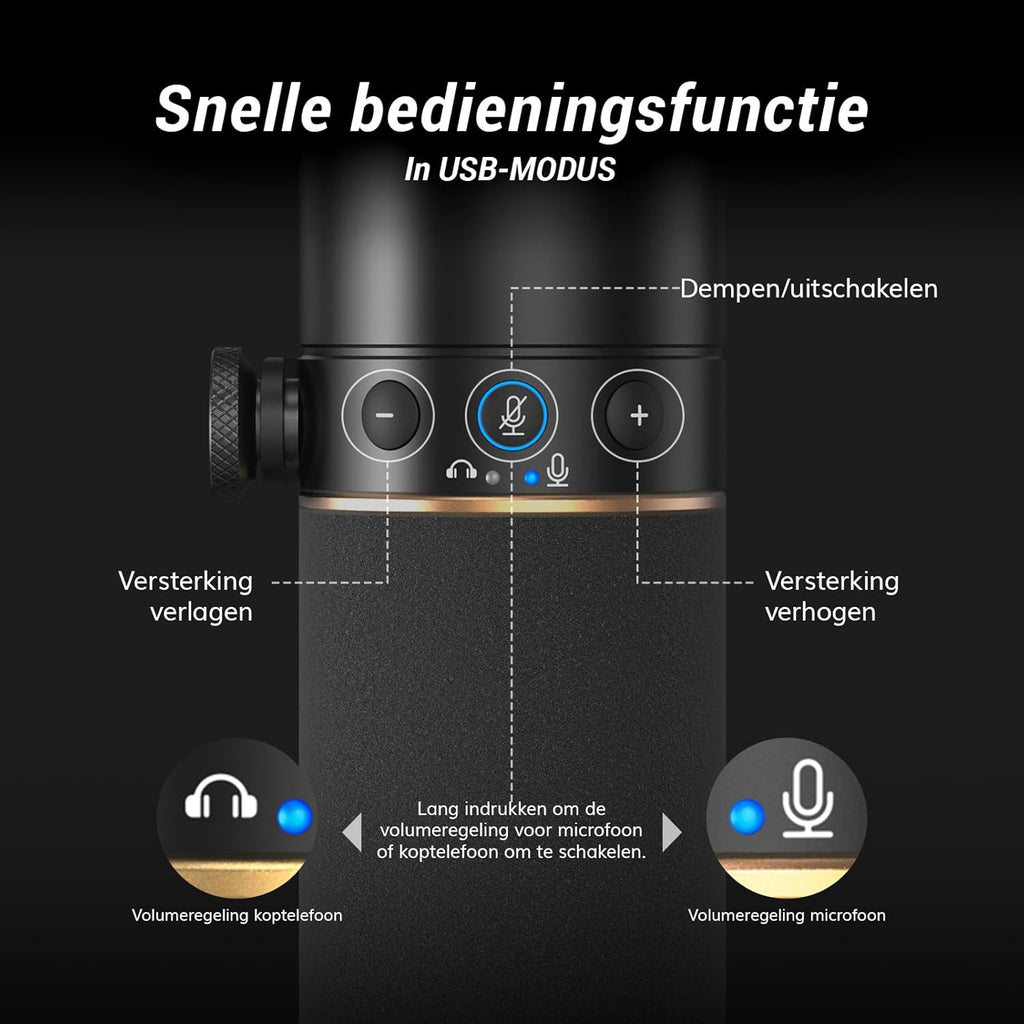 TONOR USB/XLR Microfoon,
