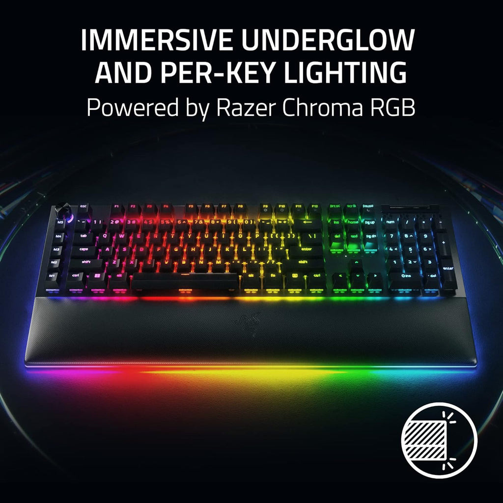 Razer BlackWidow V4 - Mechanisch gaming toetsenbord met Chroma RGB (Mechanische Razer gele schakelaars, 6 speciale macro toetsen, Doubleshot ABS keycaps) QWERTY US Layout | Zwart