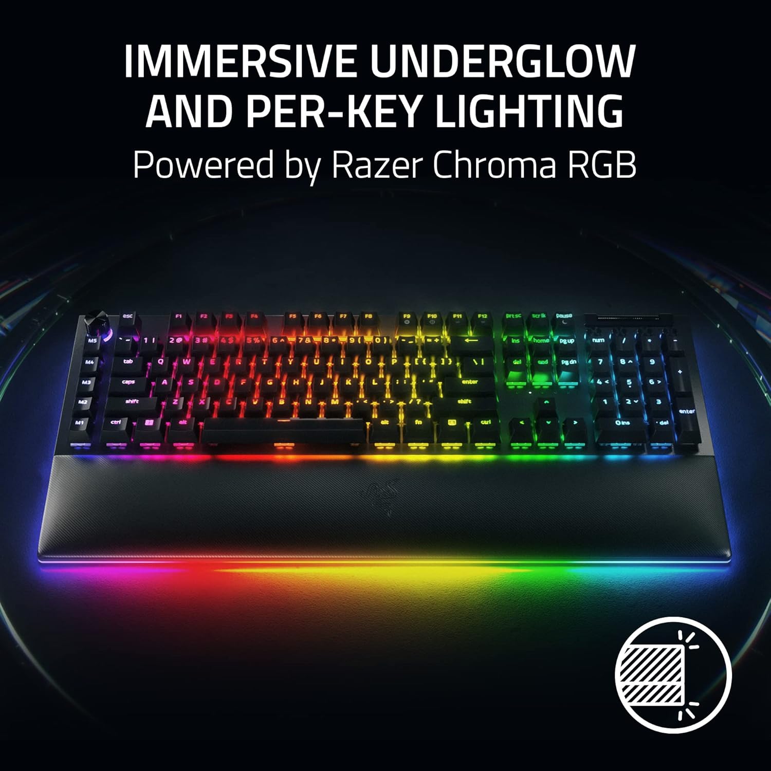 Razer BlackWidow V4 - Mechanisch gaming toetsenbord met Chroma RGB (Mechanische Razer gele schakelaars, 6 speciale macro toetsen, Doubleshot ABS keycaps) QWERTY US Layout | Zwart