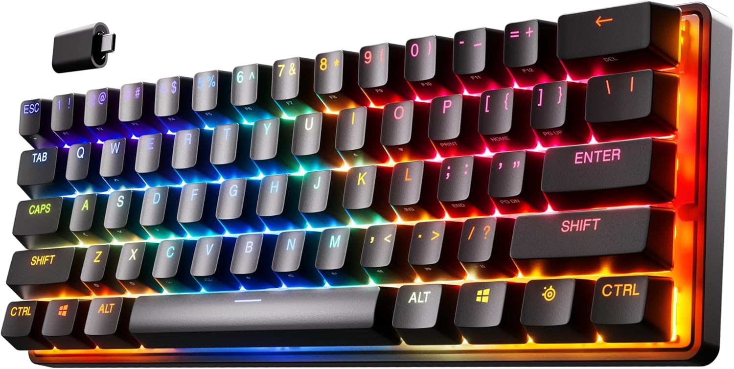 SteelSeries Apex Pro Mini Gen 3 OmniPoint 3.0 HyperMagnetic-schakelaars - Verstelbare activering - Rapid Trigger - Presets voor games - Protection Mode - Rapid Tap/SOCD - RGB - PBT-keycaps - UK QWERTY