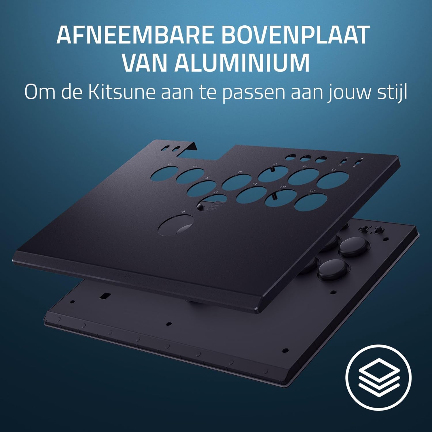 Razer Kitsune - Optische arcadecontroller met knoppen voor PS5 en pc (Nauwkeurige knopindeling met vier bewegingsrichtingen, Lage lineaire optische switches van Razer, Dun en draagbaar ontwerp) Zwart
