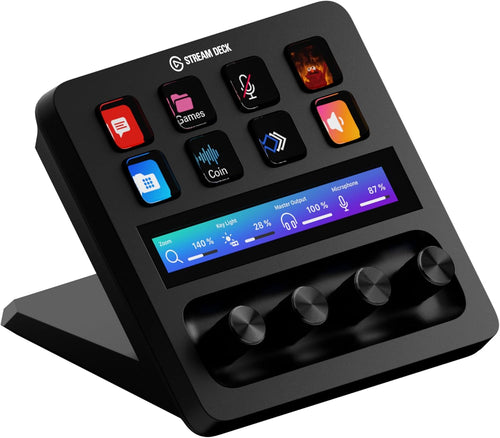 Elgato Stream Deck +, Audio-Mixer, Live Productie en Studiocontroller voor Content Creators, Streamen, Gamen, met aanpasbare touch strip-draaiknoppen en LCD-toetsen, werkt met Mac en PC