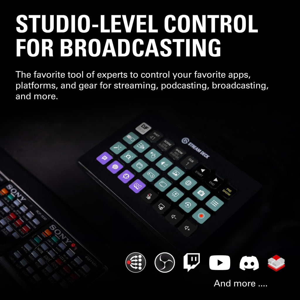 Elgato Stream Deck MK.2 – Studiocontroller, 15 macrotoetsen, start acties in apps en software zoals OBS, Twitch, YouTube en meer, werkt met Mac en pc