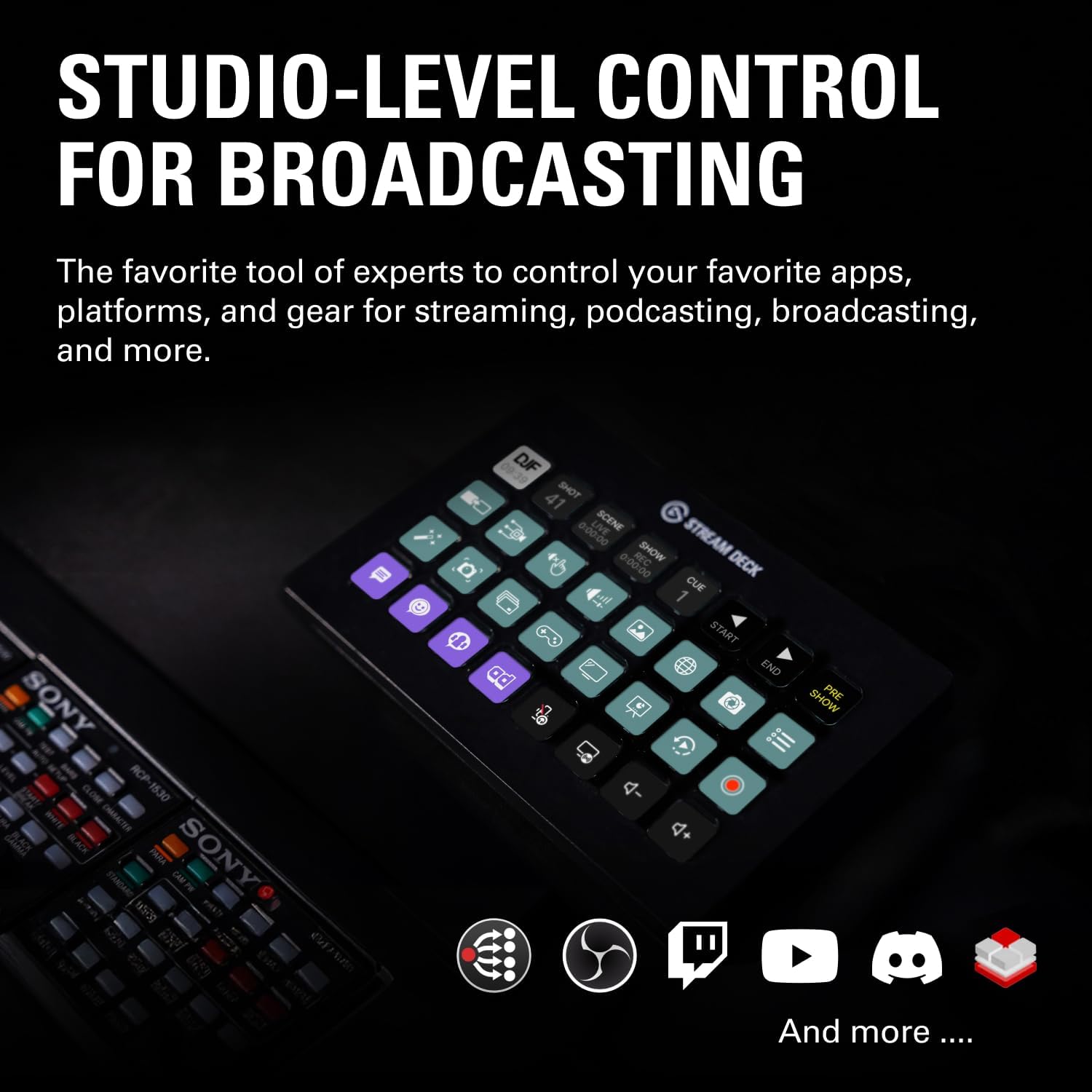 Elgato Stream Deck MK.2 – Studiocontroller, 15 macrotoetsen, start acties in apps en software zoals OBS, Twitch, YouTube en meer, werkt met Mac en pc