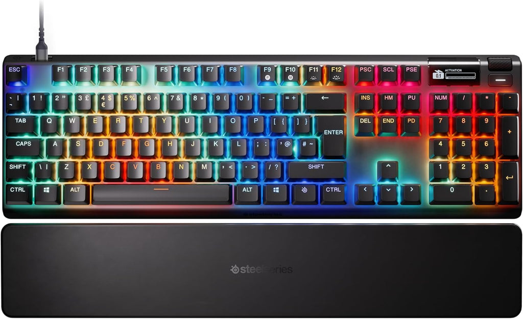 SteelSeries Apex Pro Gen 3 - HyperMagnetic Gaming Keyboard - OmniPoint 3.0 schakelaars - Verstelbare activering - Rapid Trigger - Rapid Tap/SOCD - OLED - RGB - PBT-keycaps - USB-C - FR Layout AZERTY