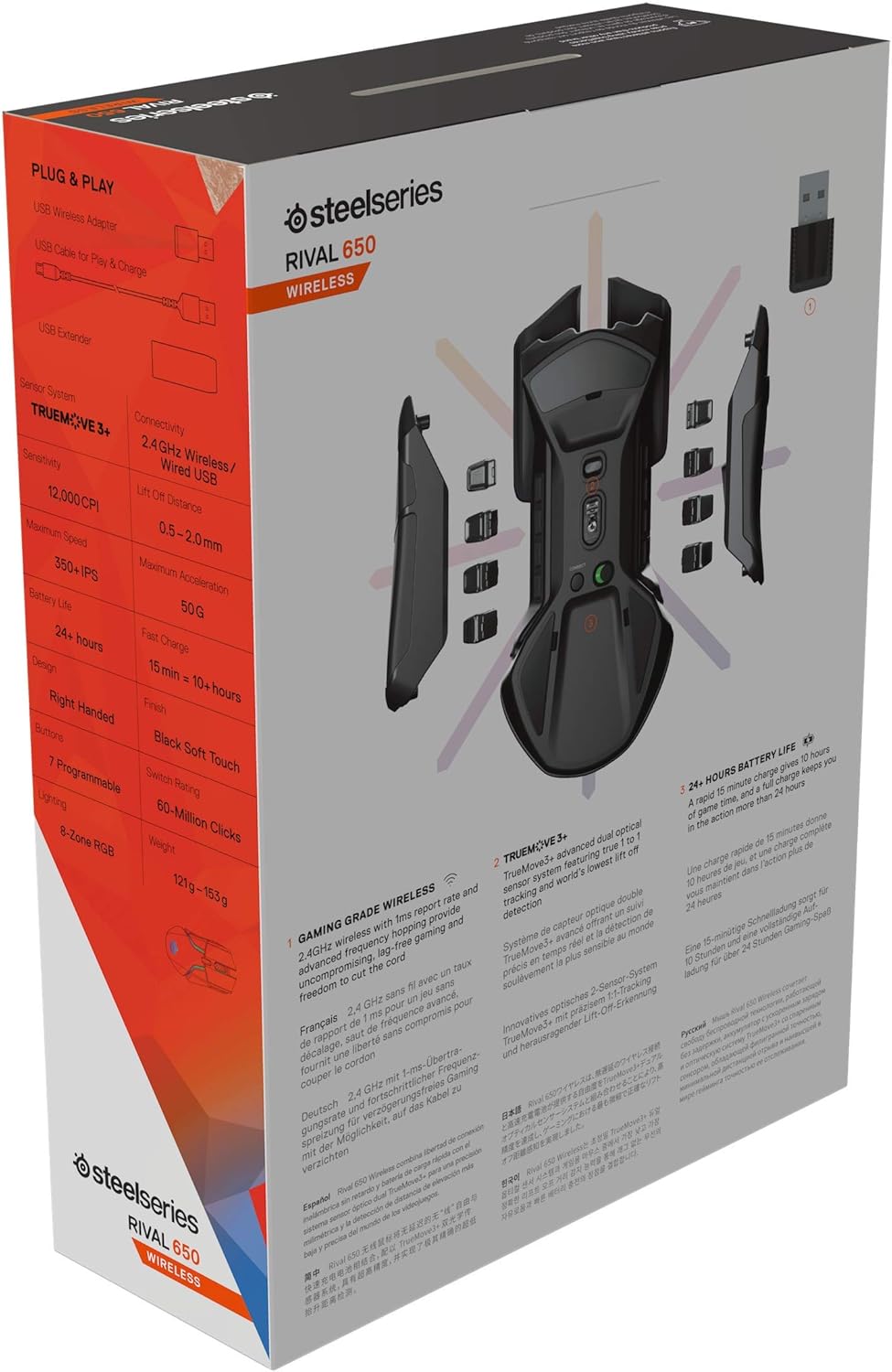 SteelSeries Rival 5 — gamingmuis — FPS, MOBA, MMO, Battle Royale — 18.000 CPI TrueMove Air optische sensor — 9 programmeerbare knoppen — 85 g competitief gewicht, zwart