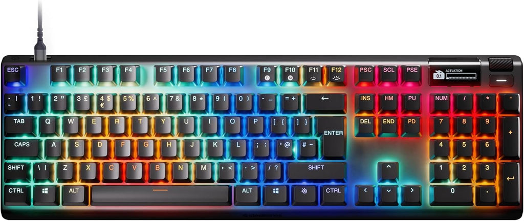 SteelSeries Apex Pro Gen 3 - HyperMagnetic Gaming Keyboard - OmniPoint 3.0 schakelaars - Verstelbare activering - Rapid Trigger - Rapid Tap/SOCD - OLED - RGB - PBT-keycaps - USB-C - FR Layout AZERTY