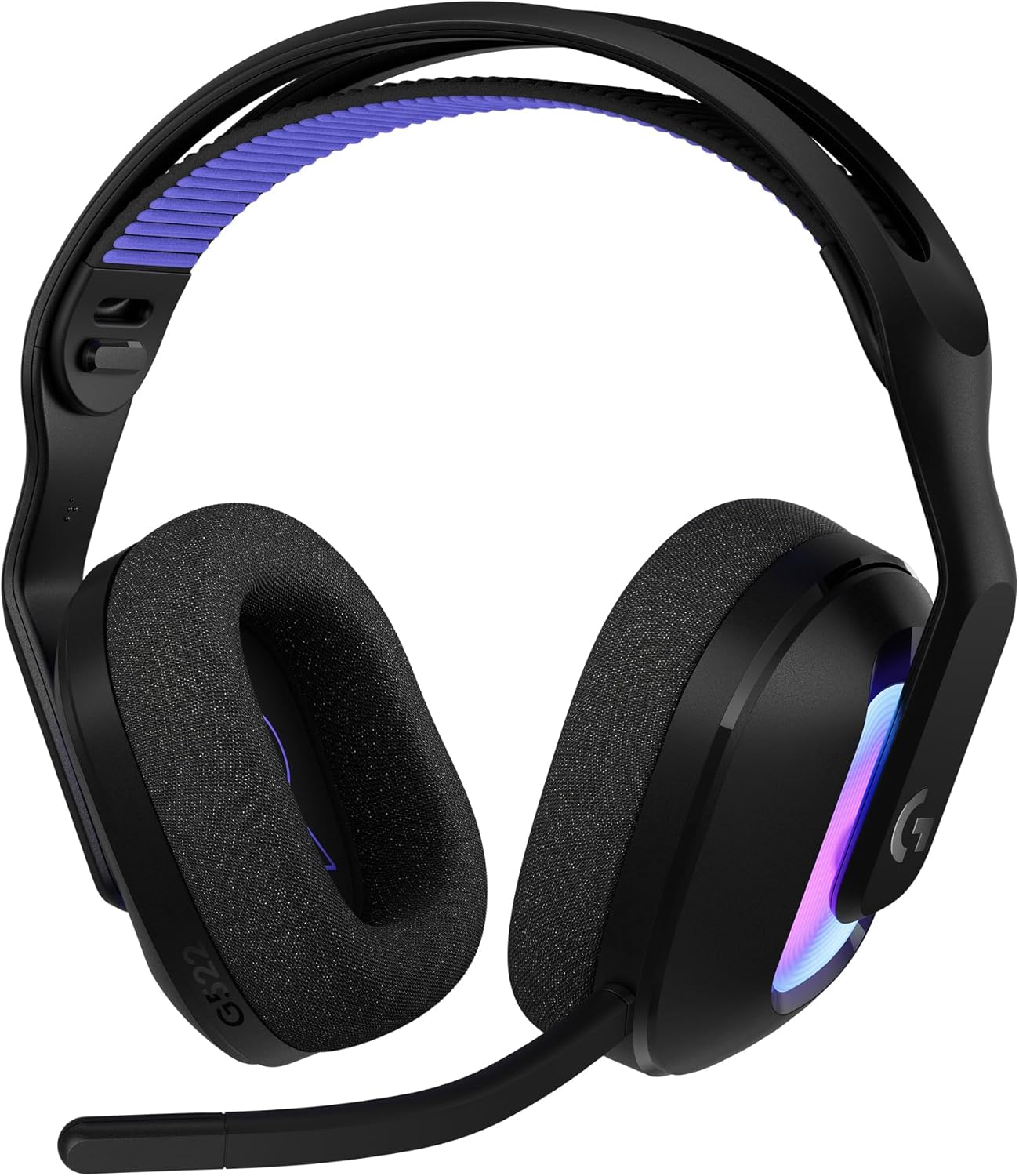 Logitech G522 LIGHTSPEED draadloze gaming headset, LIGHTSYNC RGB, microfoon en geavanceerde gesynchroniseerde audio, drievoudige connectiviteit - LIGHTSPEED, Bluetooth, USB-A naar USB-C voor pc -Zwart