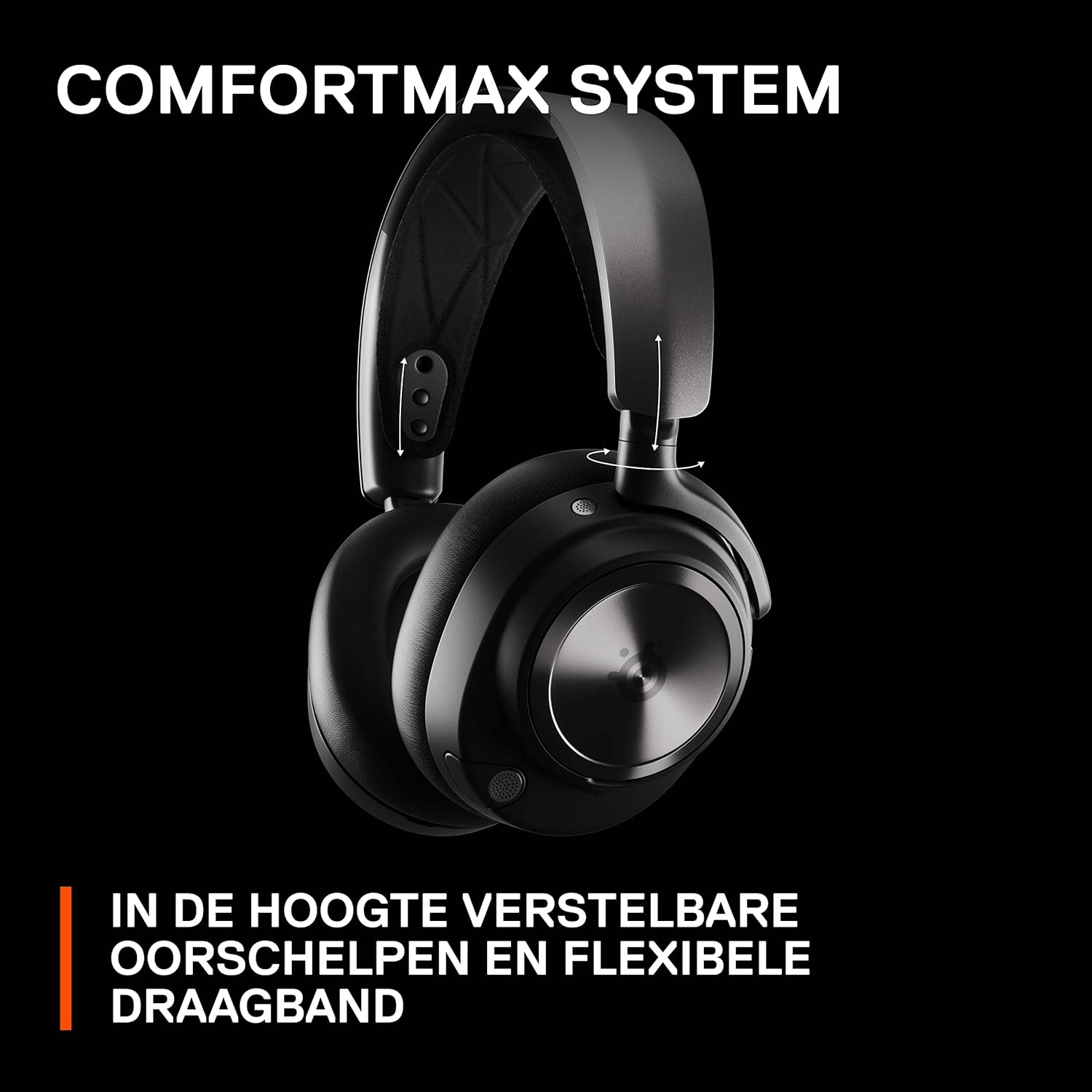 SteelSeries Arctis Nova Pro Wireless gameheadset, aansluiting op meerdere systemen, Neodymiummagneetdrivers, Actieve ruisonderdrukking, Infinity Power System, Xbox Series X|S, Xbox One, Windows 10/11
